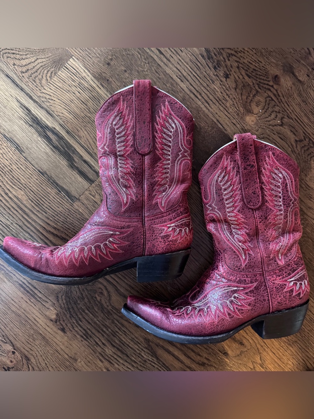 Old Gringo Elvis Burgundy Leather Embroidered Cowboy Boots - Picture 7 of 7